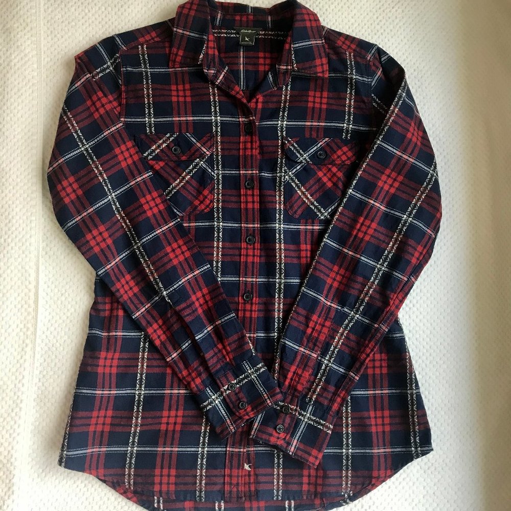 Plaid Eddie Bower Button Up Flannel